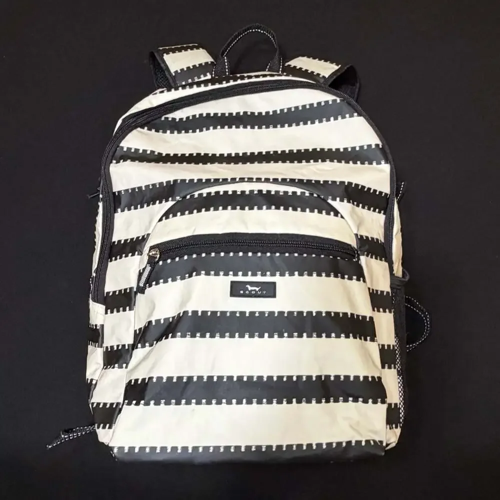 Scout Pack Leader Black & WhiteStriped Nylon Lightweight Backpack